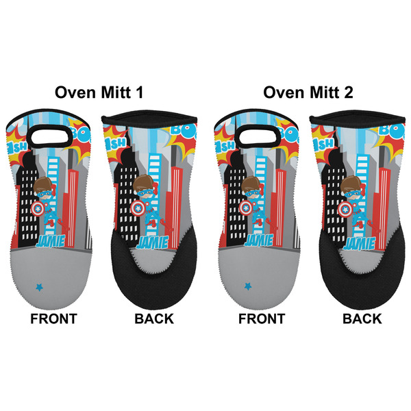 Superhero in the City Neoprene Oven Mitt - Set of 2 - Approval