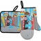 Superhero in the City Oven Mitt & Pot Holder Set w/ Name or Text