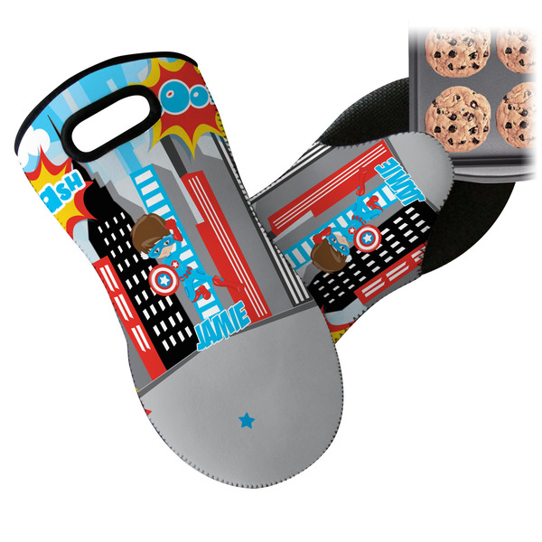 Superhero in the City Neoprene Oven Mitt