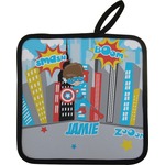 Superhero in the City Pot Holder w/ Name or Text