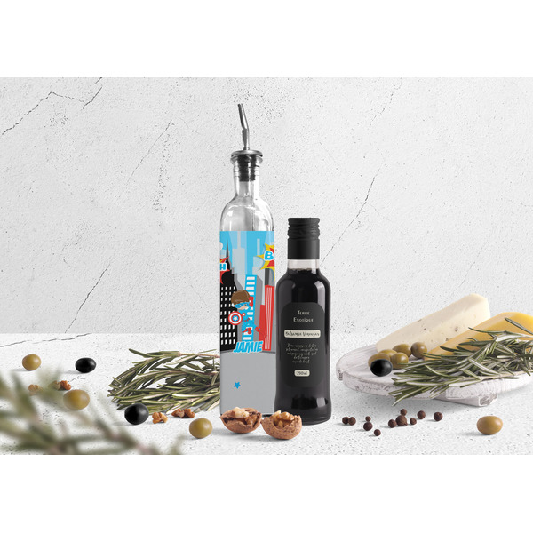 Superhero in the City Oil Dispenser Bottle - Lifestyle Photo