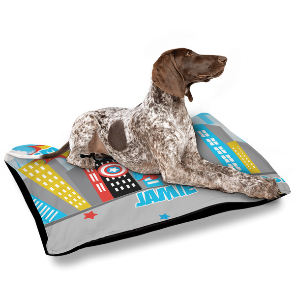 Superhero in the City Outdoor Dog Beds - Large - IN CONTEXT