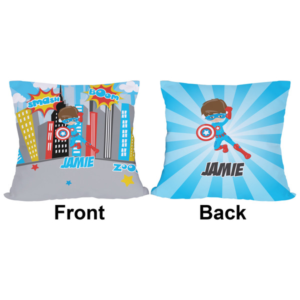 Superhero in the City Outdoor Pillow - 16x16