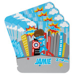 Superhero in the City Paper Coasters (Personalized)