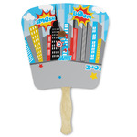 Superhero in the City Paper Fan (Personalized)