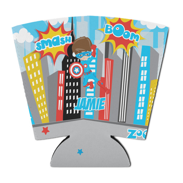 Custom Superhero in the City Party Cup Sleeve - with Bottom (Personalized)