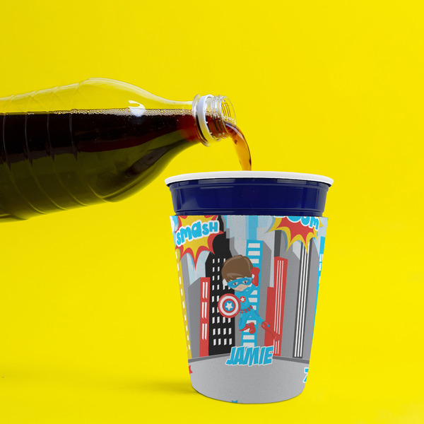 Superhero in the City Party Cup Sleeves - without bottom - Lifestyle