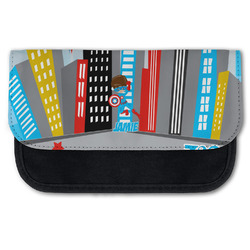 Superhero in the City Canvas Pencil Case w/ Name or Text