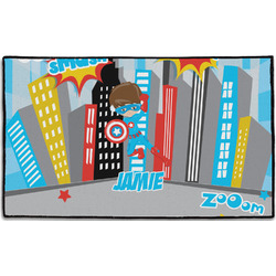 Superhero in the City Door Mat - 60"x36" (Personalized)