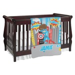 Superhero in the City Baby Blanket (Personalized)