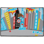 Superhero in the City Door Mat - 36"x24" (Personalized)