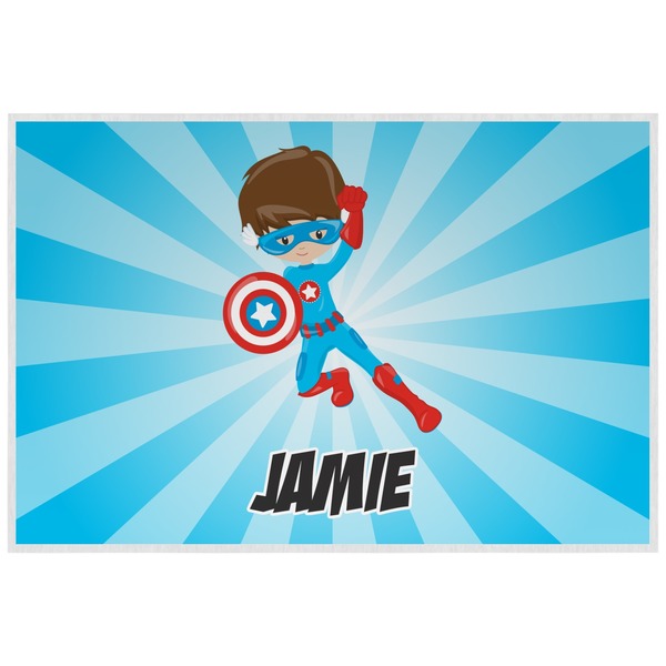Superhero in the City Personalized Placemat (Back)