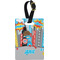Superhero in the City Plastic Luggage Tag - Rectangular w/ Name or Text