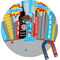 Superhero in the City Round Fridge Magnet (Personalized)