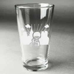 Superhero in the City Pint Glass - Engraved