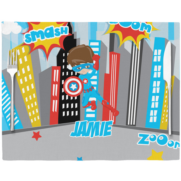 Superhero in the City Placemat with Props