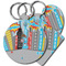 Superhero in the City Plastic Keychain (Personalized)