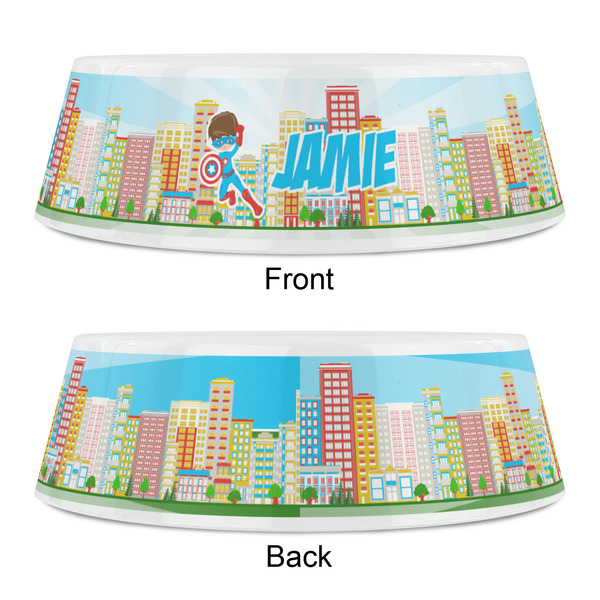 Superhero in the City Plastic Pet Bowls - Small - APPROVAL