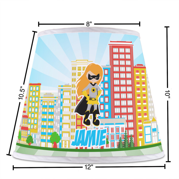 Superhero in the City Poly Film Empire Lampshade - Dimensions