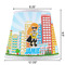 Superhero in the City Poly Film Empire Lampshade - Dimensions