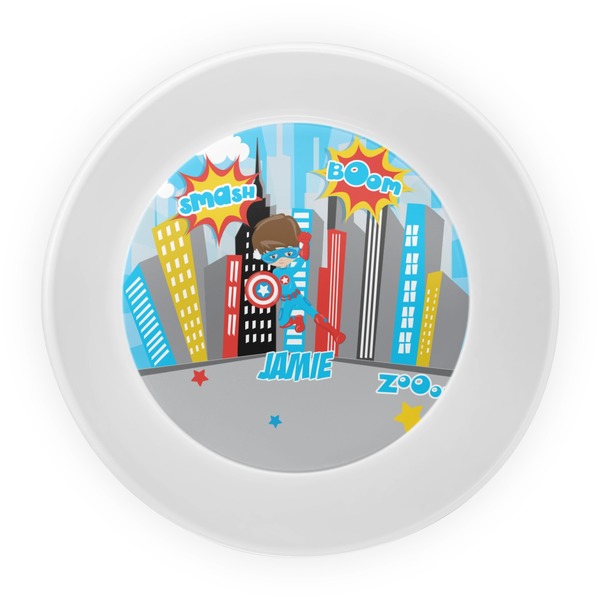 Superhero in the City Melamine Bowl - Center