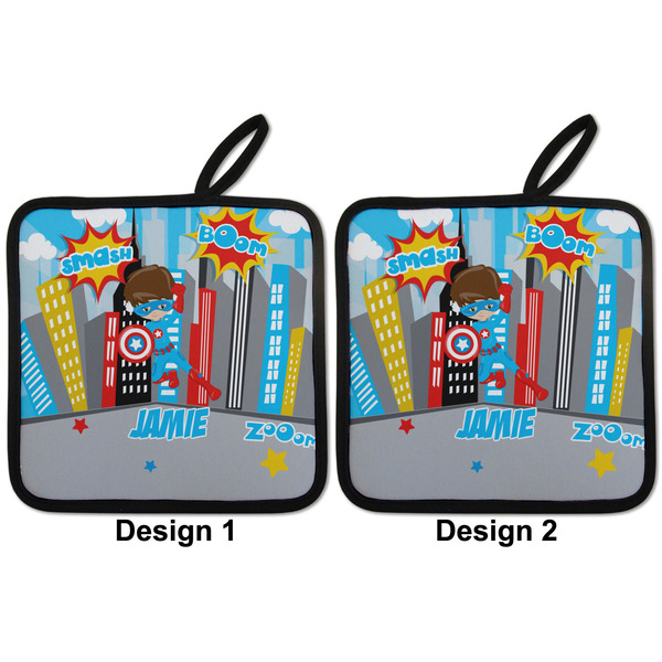 Superhero in the City Pot Holders - Set of 2 APPROVAL