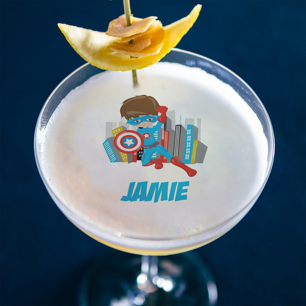 Superhero in the City Printed Drink Topper - XLarge - In Context