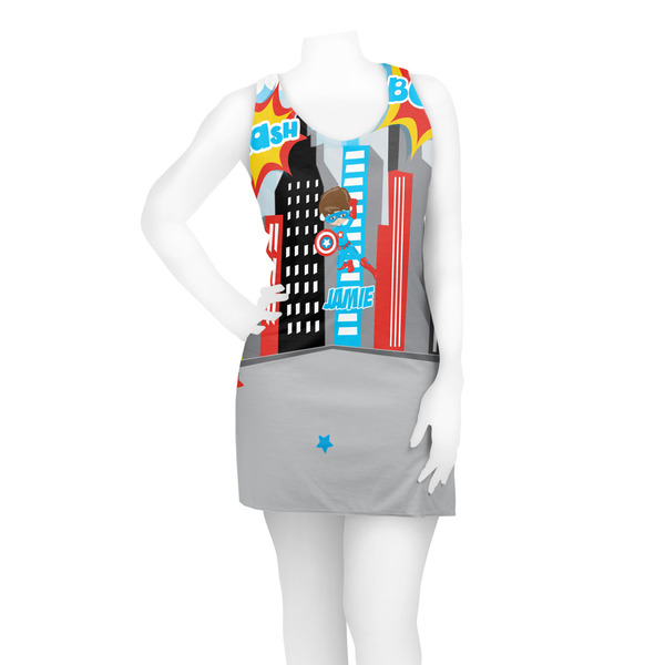 Superhero in the City Racerback Dress - On Model - Front