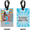 Superhero in the City Rectangle Luggage Tag (Front + Back)