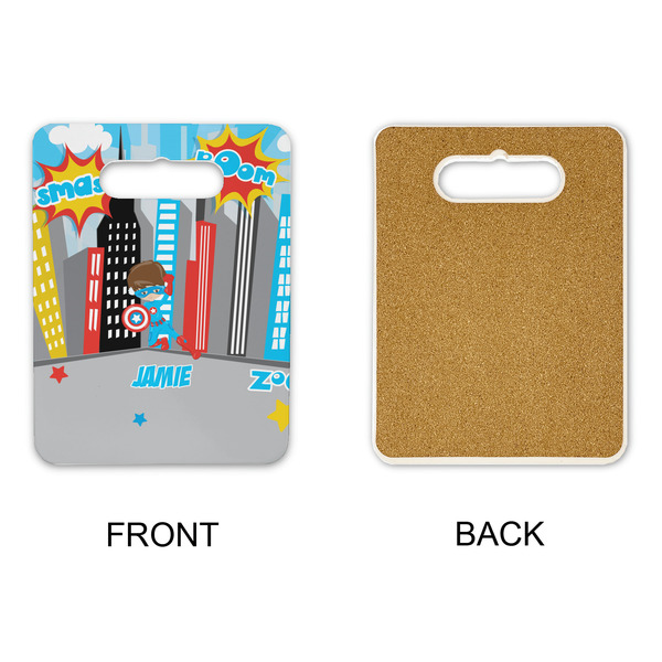 Superhero in the City Rectangle Trivet with Handle - APPROVAL