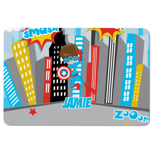 Superhero in the City Rectangular Fridge Magnet - FRONT