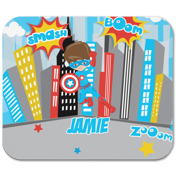 Superhero in the City Rectangular Mouse Pad - APPROVAL