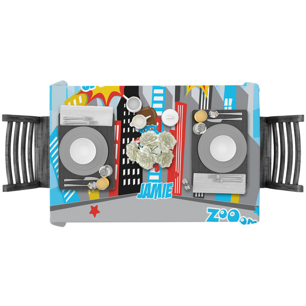 Superhero in the City Rectangular Tablecloths - LIFESTYLE