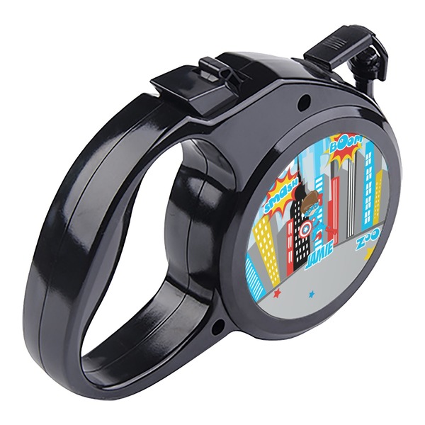 Superhero in the City Retractable Dog Leash - Angle