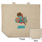 Superhero in the City Reusable Cotton Grocery Bag - Front & Back View