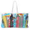 Superhero in the City Large Rope Tote Bag - Front View