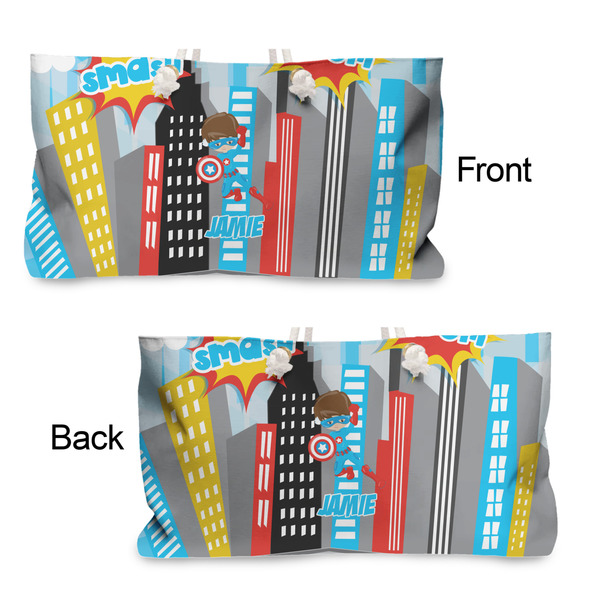 Superhero in the City Large Rope Tote - From & Back View