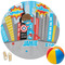 Superhero in the City Round Beach Towel (Personalized)