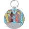 Superhero in the City Round Plastic Keychain (Personalized)