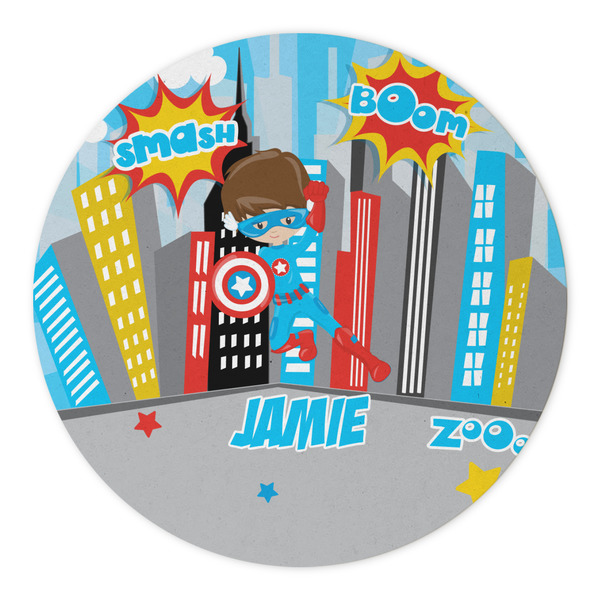 Superhero in the City Round Paper Coaster - Approval