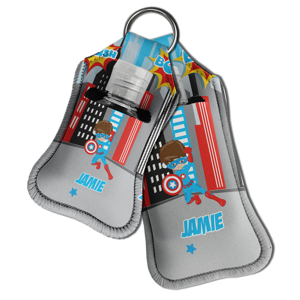 Superhero in the City Sanitizer Holder Keychain - Both in Case (PARENT)