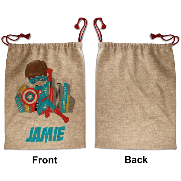Superhero in the City Santa Bag - Approval - Front