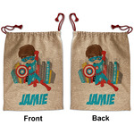 Superhero in the City Santa Sack - Front & Back (Personalized)