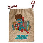 Superhero in the City Santa Sack - Front (Personalized)