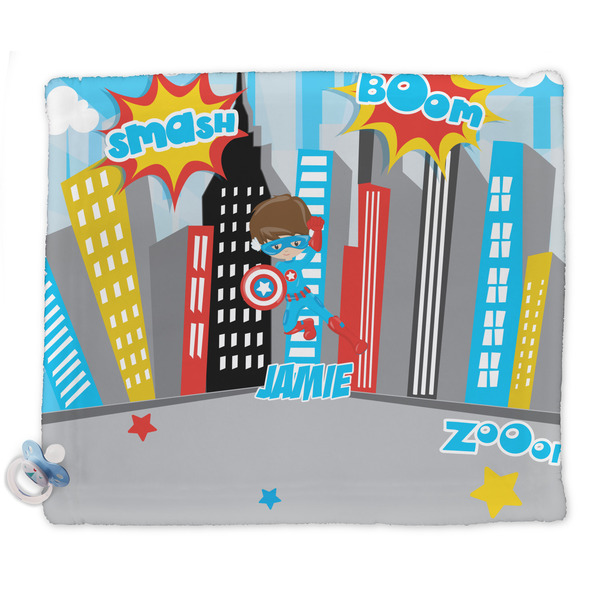 Custom Superhero in the City Security Blanket (Personalized)
