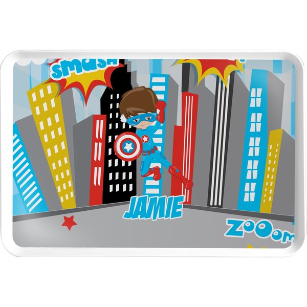 Custom Superhero in the City Serving Tray (Personalized)