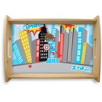 Superhero in the City Natural Wooden Tray - Small (Personalized)