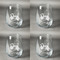 Superhero in the City Set of Four Personalized Stemless Wineglasses (Approval)