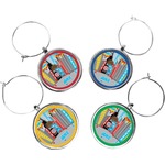 Superhero in the City Wine Charms (Set of 4) (Personalized)
