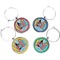 Superhero in the City Wine Charms (Set of 4) (Personalized)